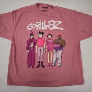 Gorillaz Mens Gorillaz Cracker Island Pink Shirt New 2XL